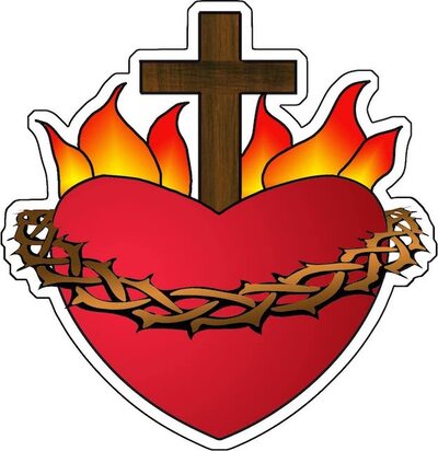 Autocollant Sacré-Coeur de Jésus