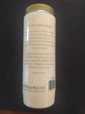 Bougie Neuvaine St Joseph - prière