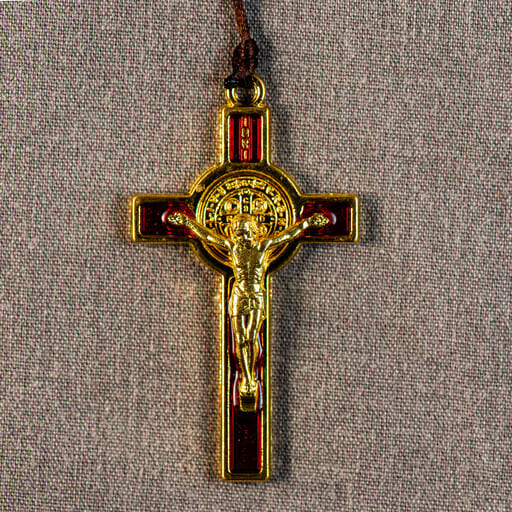 Croix avers - Pendant Rétroviseur - Médaille St Christophe & Croix St Benoît