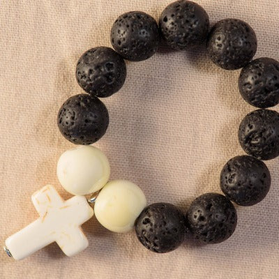 Dizainier en pierres de lave